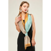 Square and Circle Silk Scarf Scarf Foxyavenue UK